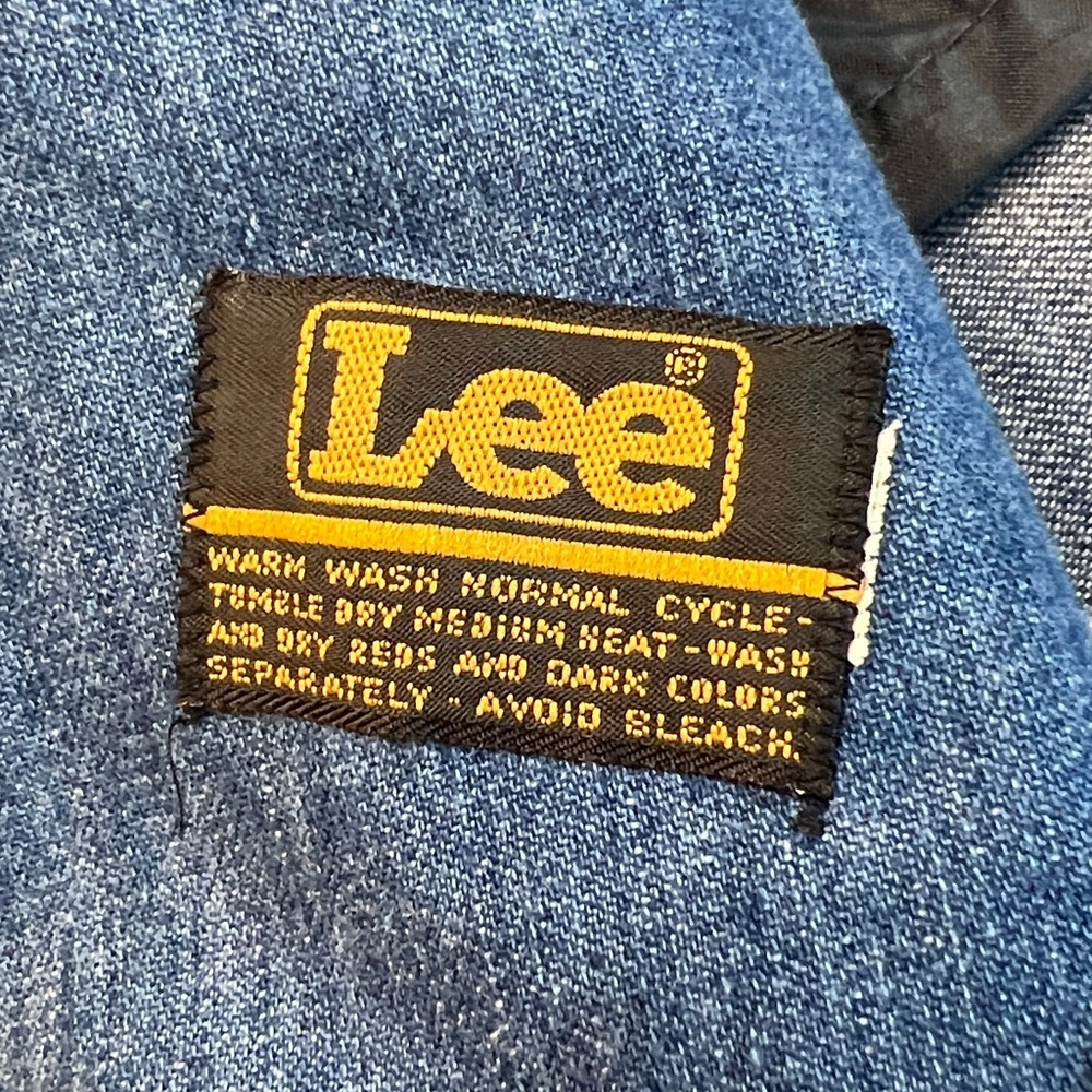 Vintage Lee Denim Blazer Jacket USA Made 2 Button Workwear Coat - Picture 5 of 10
